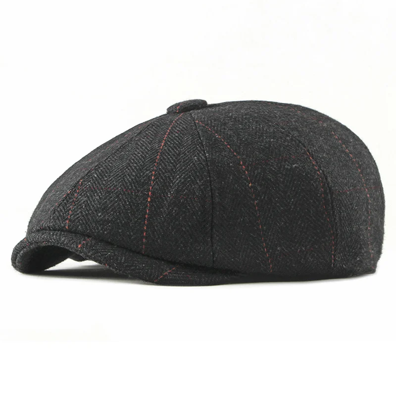 ✨2026 New Arrival✨Herringbone Wool 8 Panels Newsboy Cap. Peaky Blinders Hat