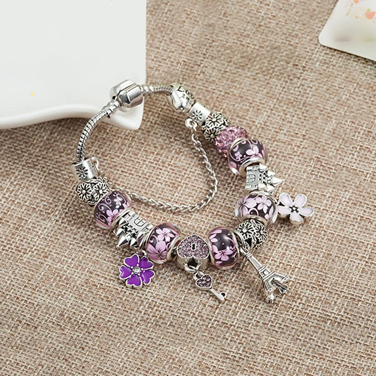 Love Series Eiffel Tower Charm Bracelet