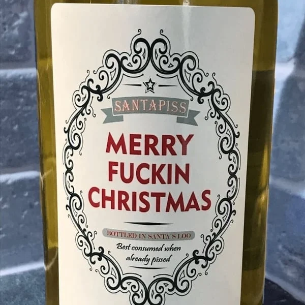 🎄Early Christmas Sale- 48% OFF🎄Christmas Funny Novelty Bottle Labels(5PCS)