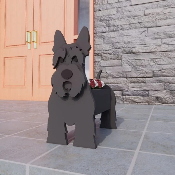 Scottish Terrier Pet Planter