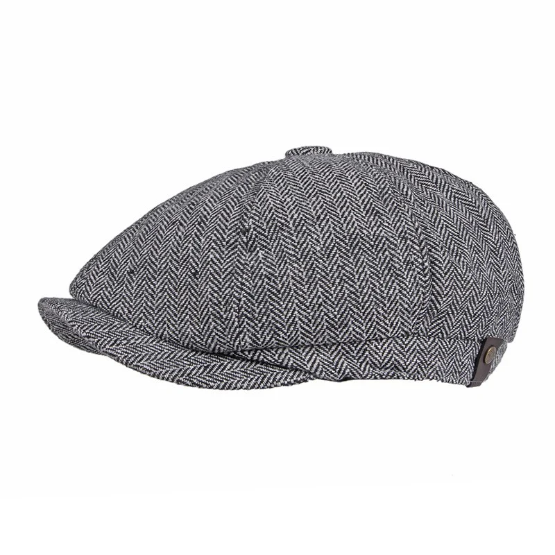 ✨2026 New Arrival✨Herringbone Wool 8 Panels Newsboy Cap. Peaky Blinders Hat