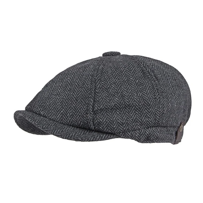 ✨2026 New Arrival✨Herringbone Wool 8 Panels Newsboy Cap. Peaky Blinders Hat