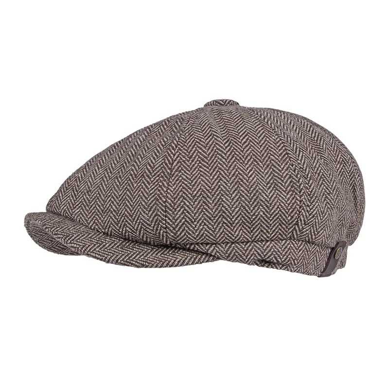 ✨2026 New Arrival✨Herringbone Wool 8 Panels Newsboy Cap. Peaky Blinders Hat