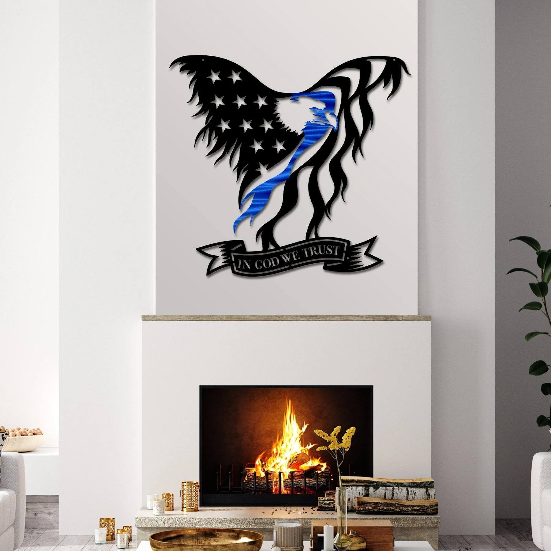 In God We Trust Eagle Wall Art