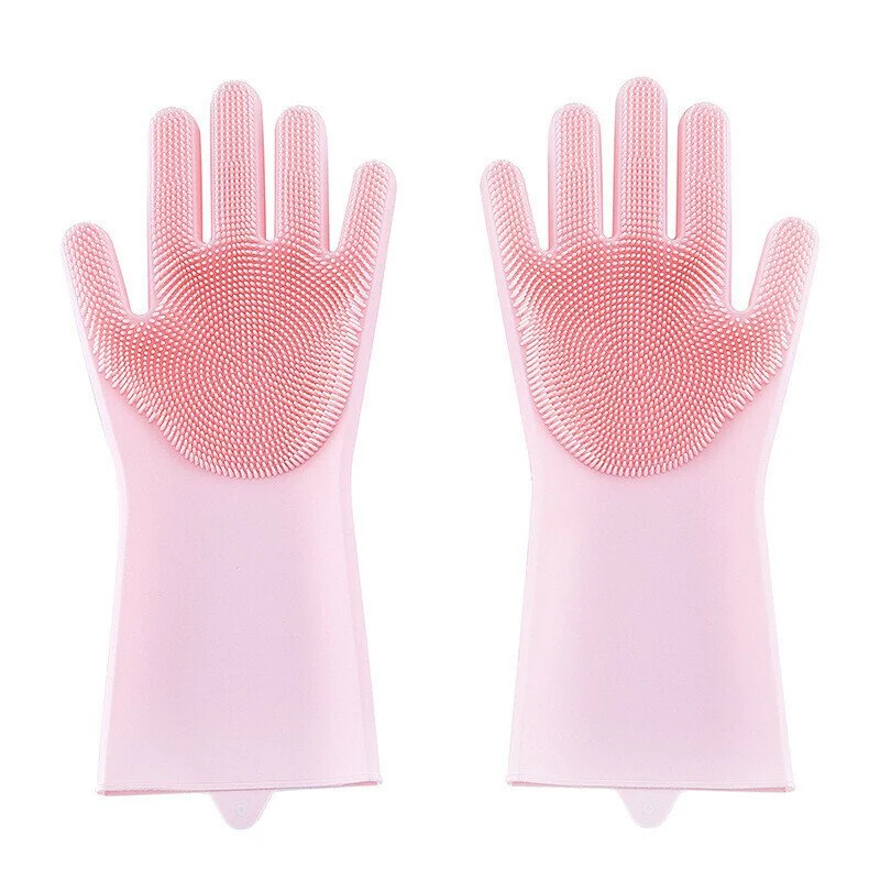 Kitchen Accessories Silicone Gloves Cleaning Brush Dishwashing Fruit Vegetable Cutlery Kitchenware Brushes Tools Kitchen Gadgets