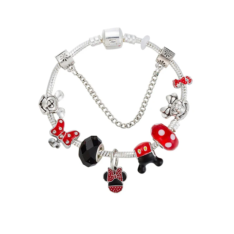 Charming Red Cartoon mouse String Charm Bracelet