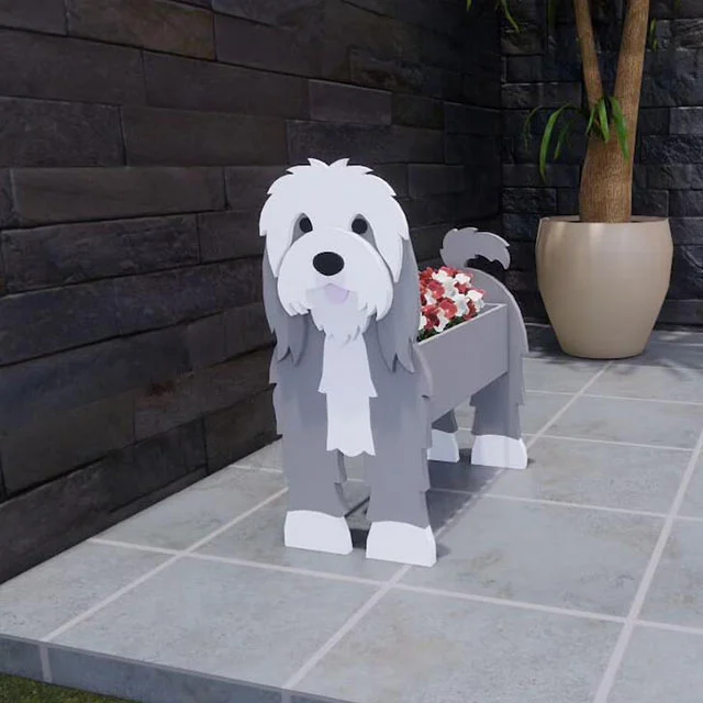 Collie Bearded Pet Planter