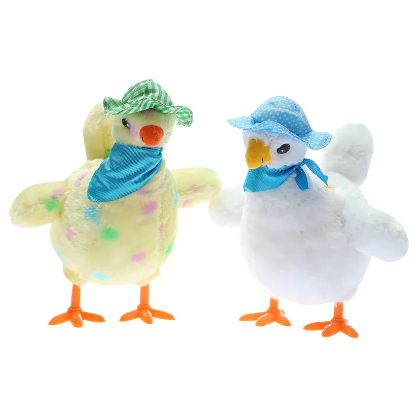 🐓2026 new style Easter plush toys lay eggs musical chicken