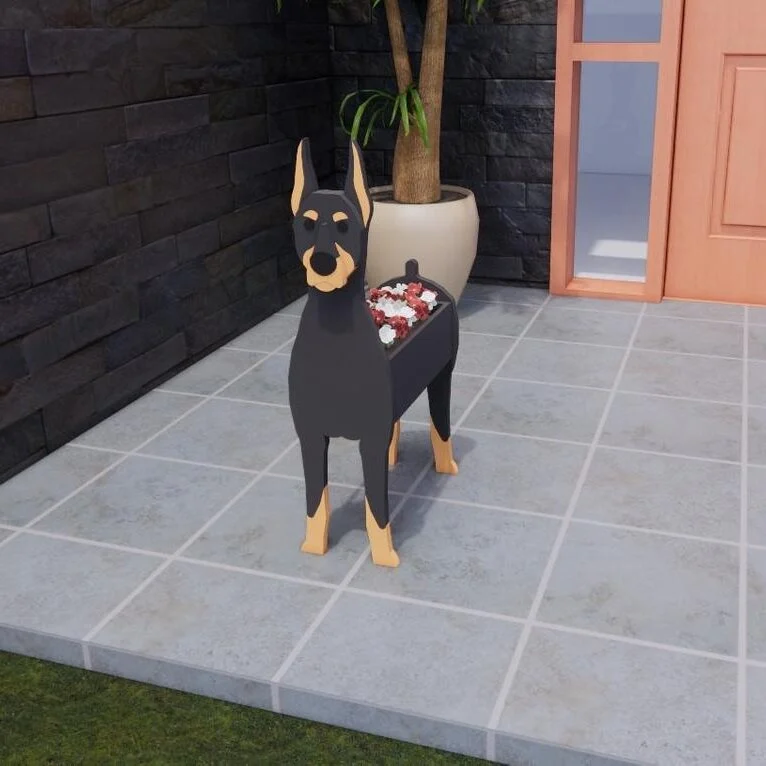 Doberman Pet Planter