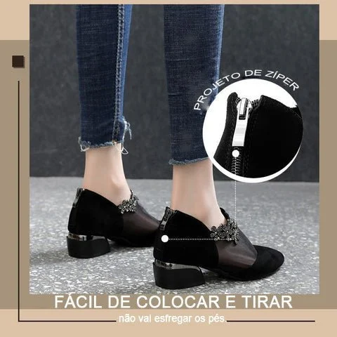 🔥FREE SHIPPING🔥RHINESTONE STONE HOLLOW HEEL SHOES