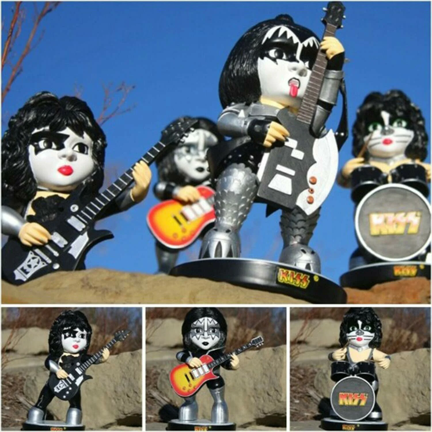 KISS GARDEN GNOME SET STARCHILD SPACEMAN CATMAN DEMON VHTF