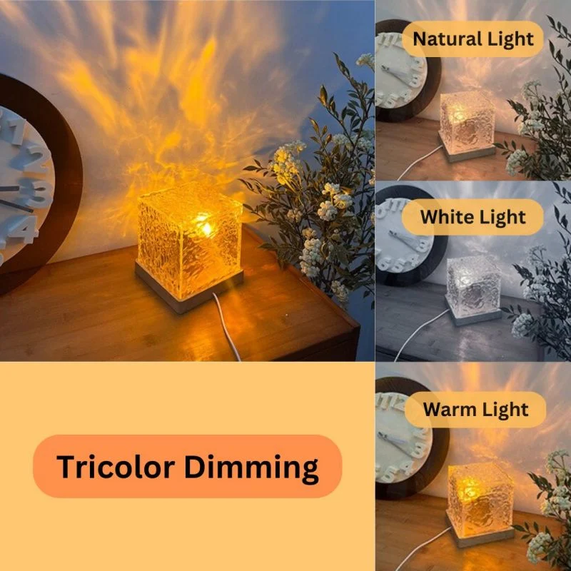 💖Mother's Day Promotion 49% 0ff:Square water ripple LED night light