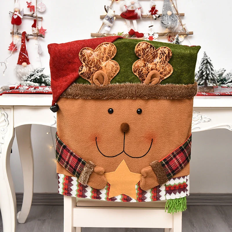 🎁Early Christmas Sale-49% OFF🎄Christmas Back Chair Slip Covers - Buy 3 Get 1 Free