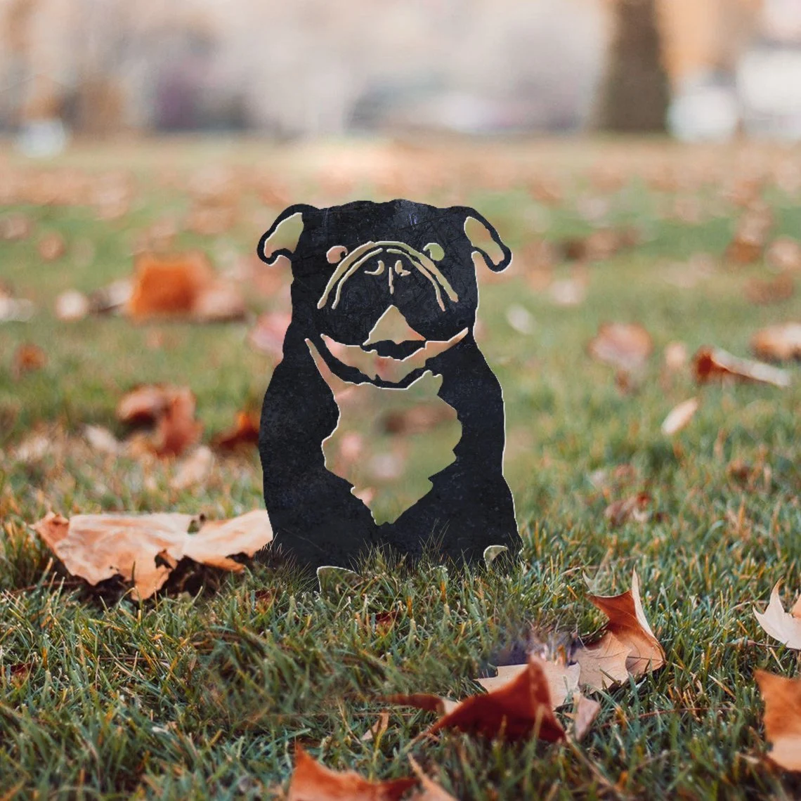English Bull Dog Metal Silhouette