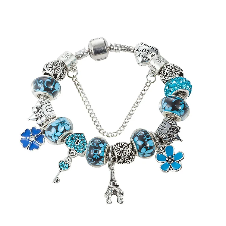 Love Series Eiffel Tower Charm Bracelet
