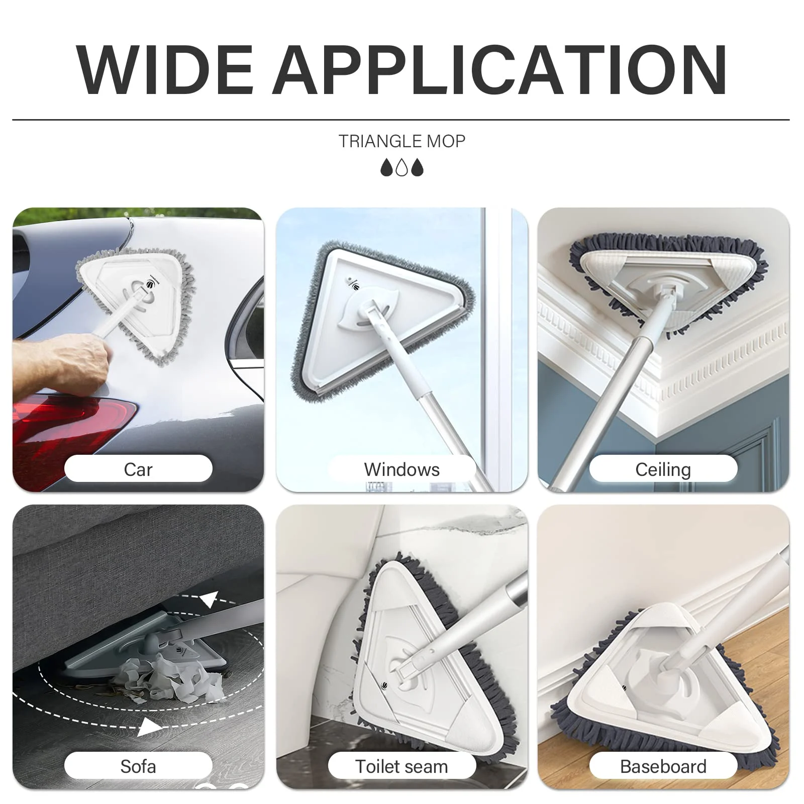 Versatile & Extendable Cleaning Broom [Send two pieces of cloth]