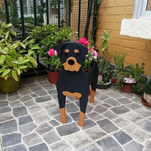 Rottweiler Pet Planter