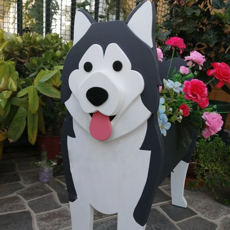 Alaska Malamute Pet Planter