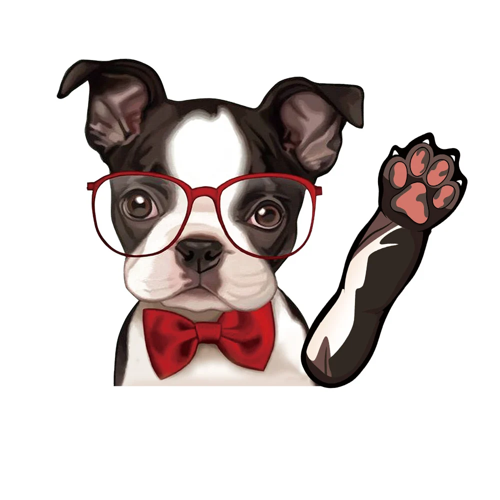 Dogs Waving Car Sticker Wiper