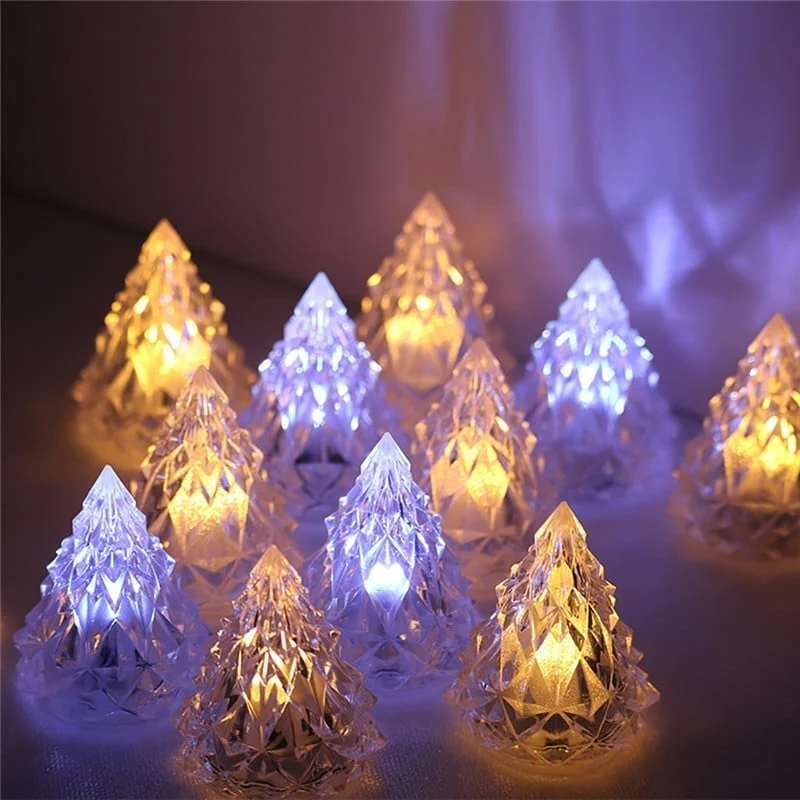 🎄Christmas Sale- 48% OFF💝Night Light Crystal Mini Christmas Tree Light Flameless LED