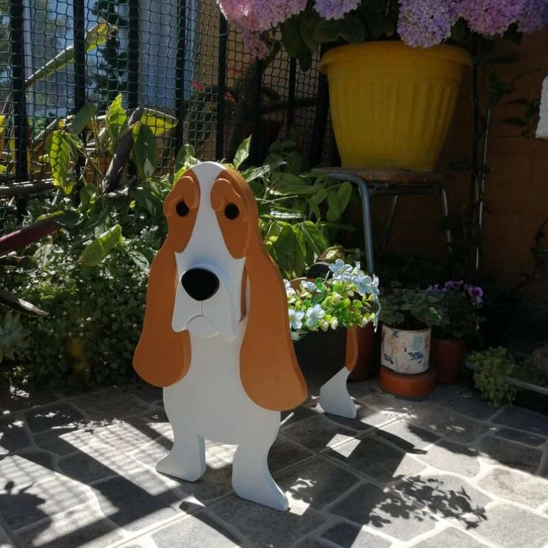 Basset Hound Pet Planter