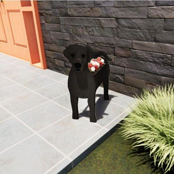 Labrador-Black Pet Planter