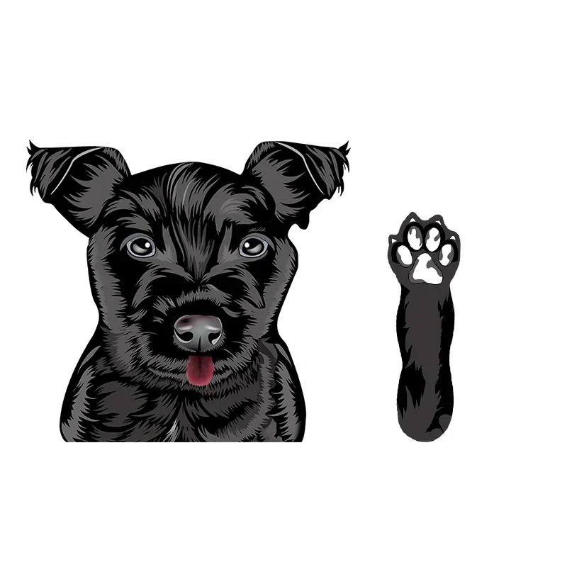 Dogs Waving Car Sticker Wiper