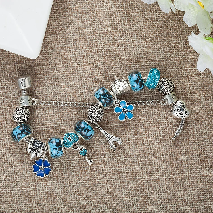 Love Series Eiffel Tower Charm Bracelet