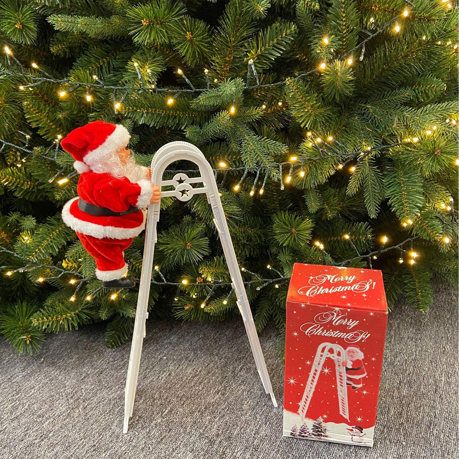 🎄 Electric Santa Claus - climbing ladder air flip