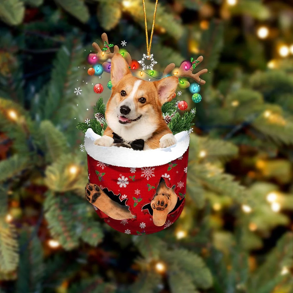 Pembroke Welsh Corgi 2 In Snow Pocket Ornament