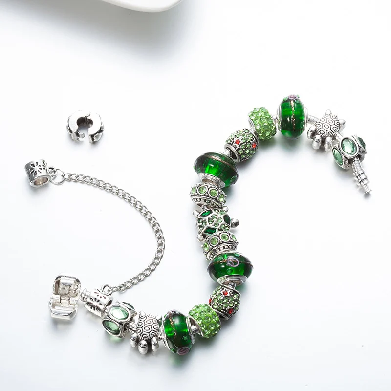 Green Forest Series Animal Charm Bracelet