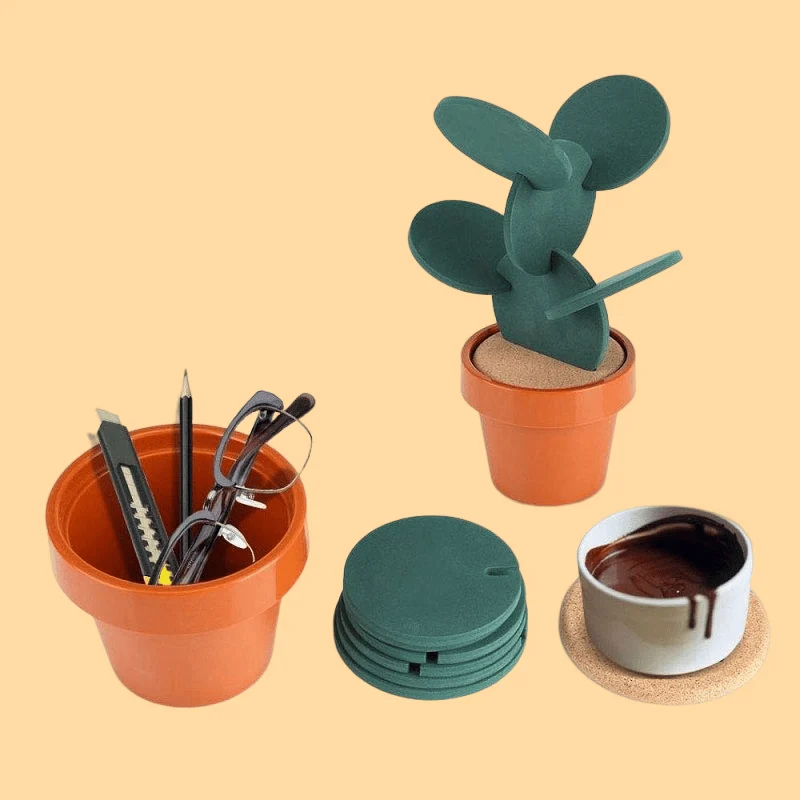 Green Coasters DIY Cactus Coaster