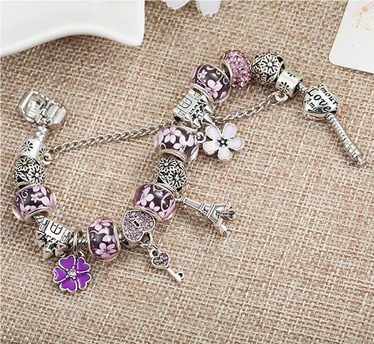 Love Series Eiffel Tower Charm Bracelet