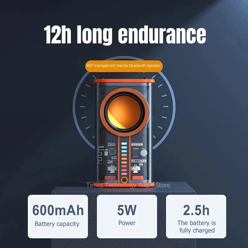 🔥Buy 2 Free Shipping🔥Tokyo Transparent mecha wireless bluetooth speaker