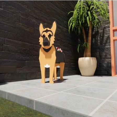 German Shepherd Pet Planter