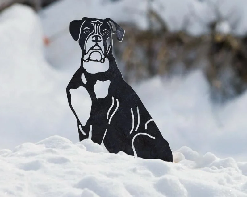 Boxer Metal Silhouette