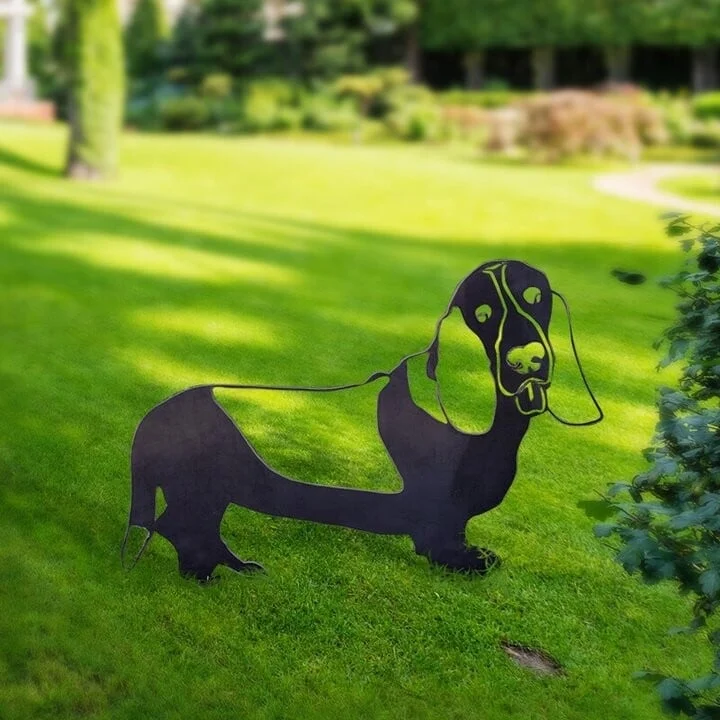 Basset Hound Metal Silhouette