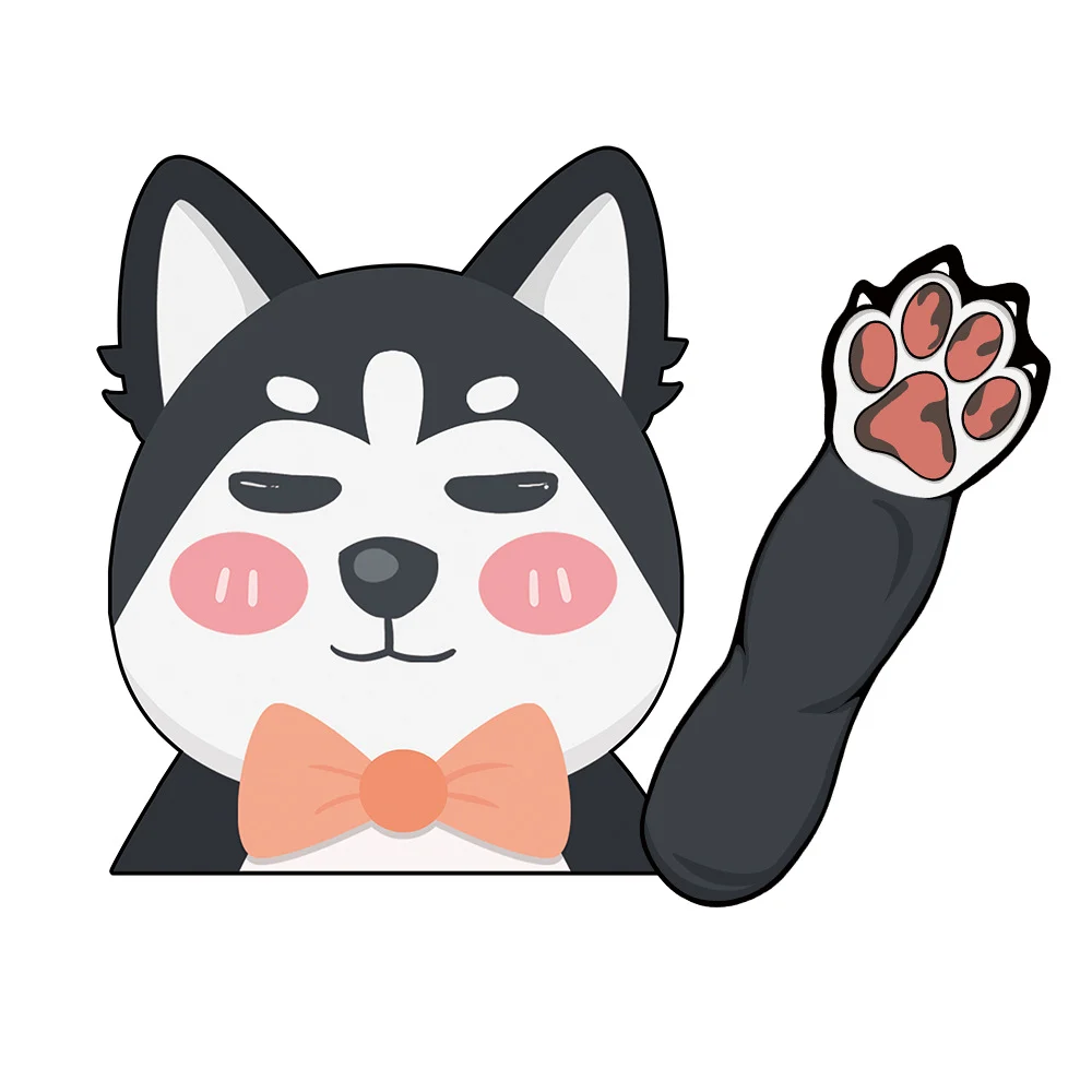 Dogs Waving Car Sticker Wiper