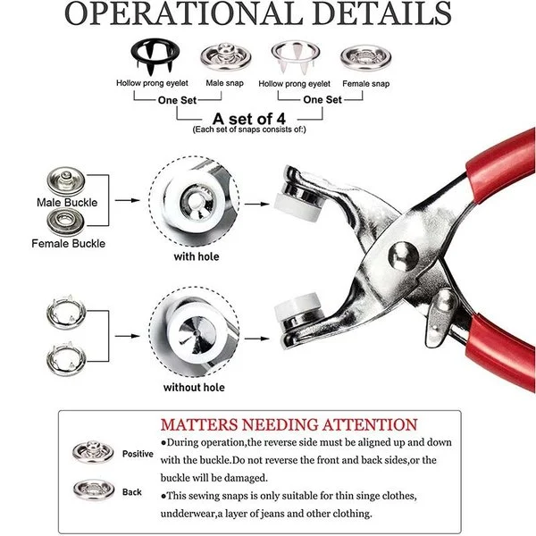 Invisible Seamless Buckle DIY Snap Tool