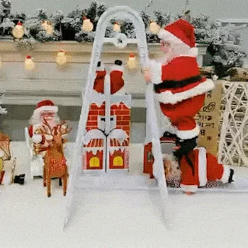 🎄 Electric Santa Claus - climbing ladder air flip