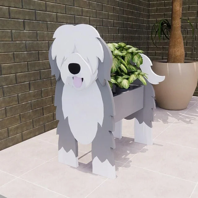 English Shepherd Pet Planter