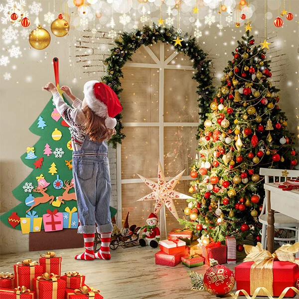 FELT ELF CHRISTMAS WALL TREE