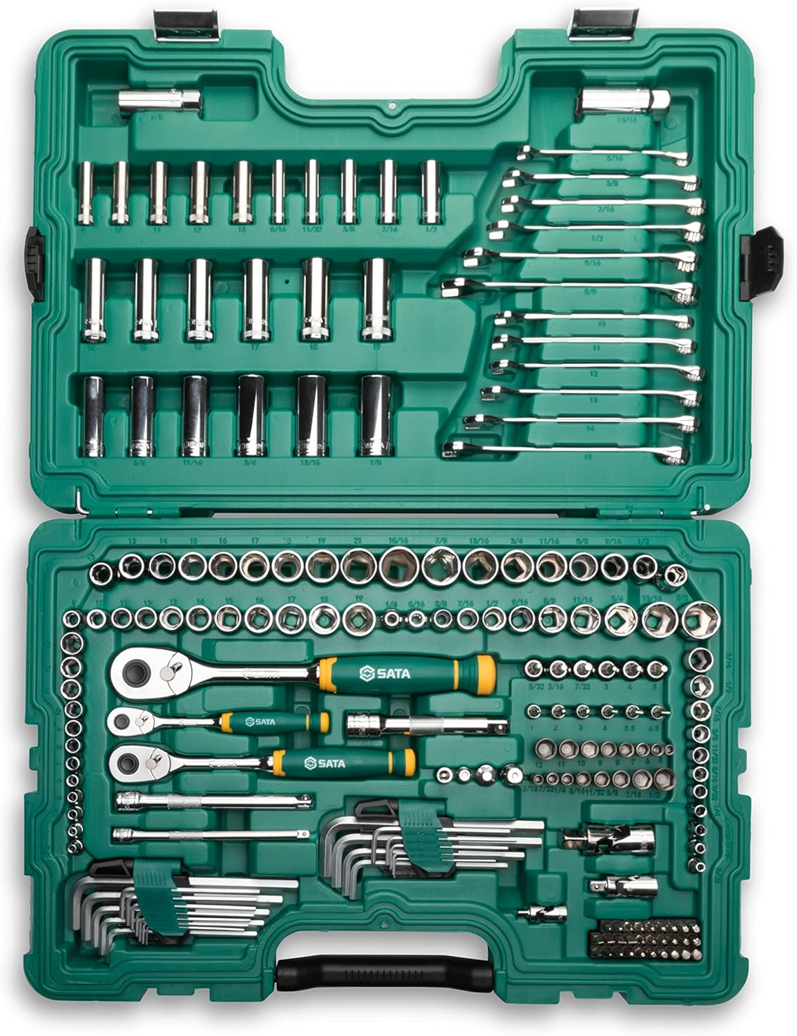SATA 190 Piece Mechanics Tool Set | SAE & Metric | 1/4
