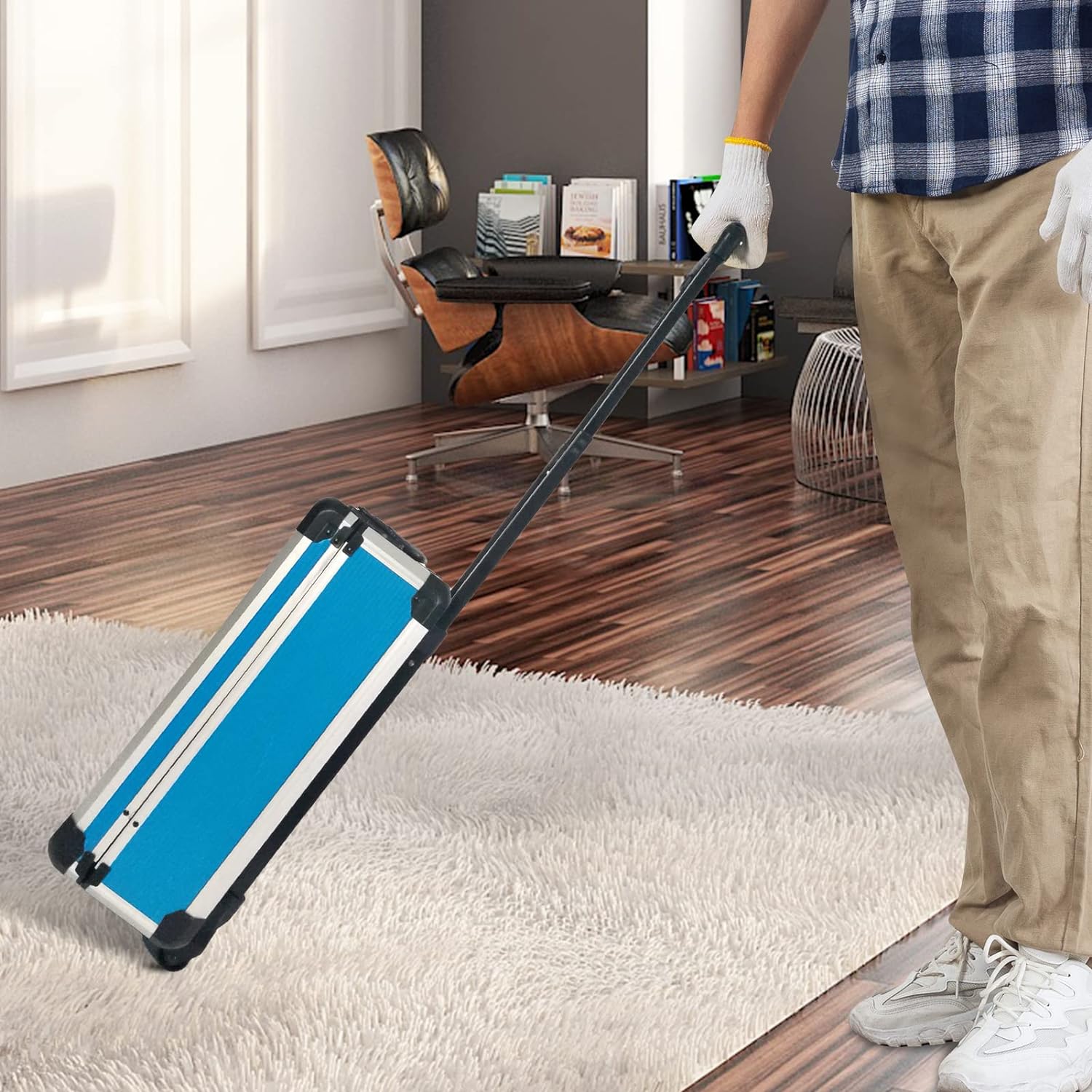 Arcwares 799pcs Aluminum Trolley Case Tool Set Silver, House Repair Kit Set, Household Hand Tool Set, with Tool Belt,Gift on Father's Day (Silver)