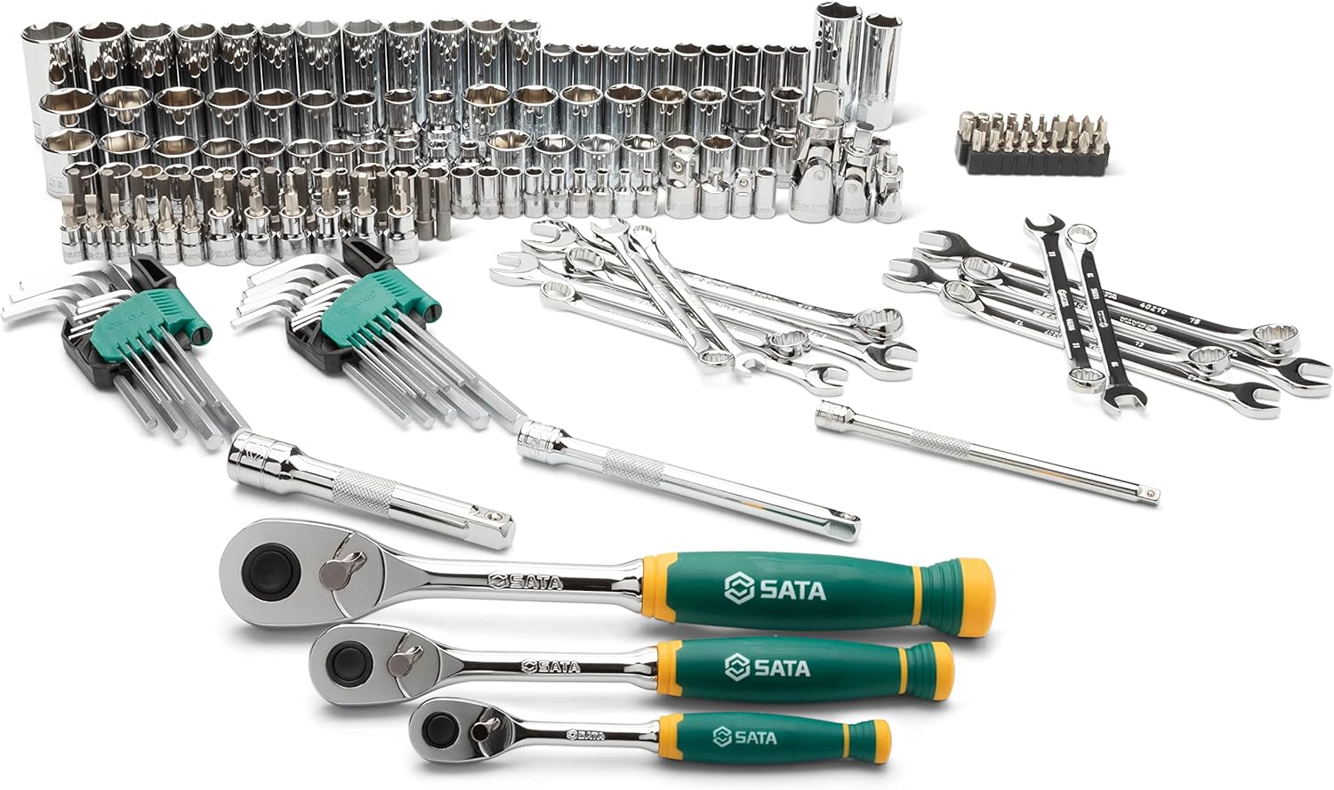 SATA 190 Piece Mechanics Tool Set | SAE & Metric | 1/4