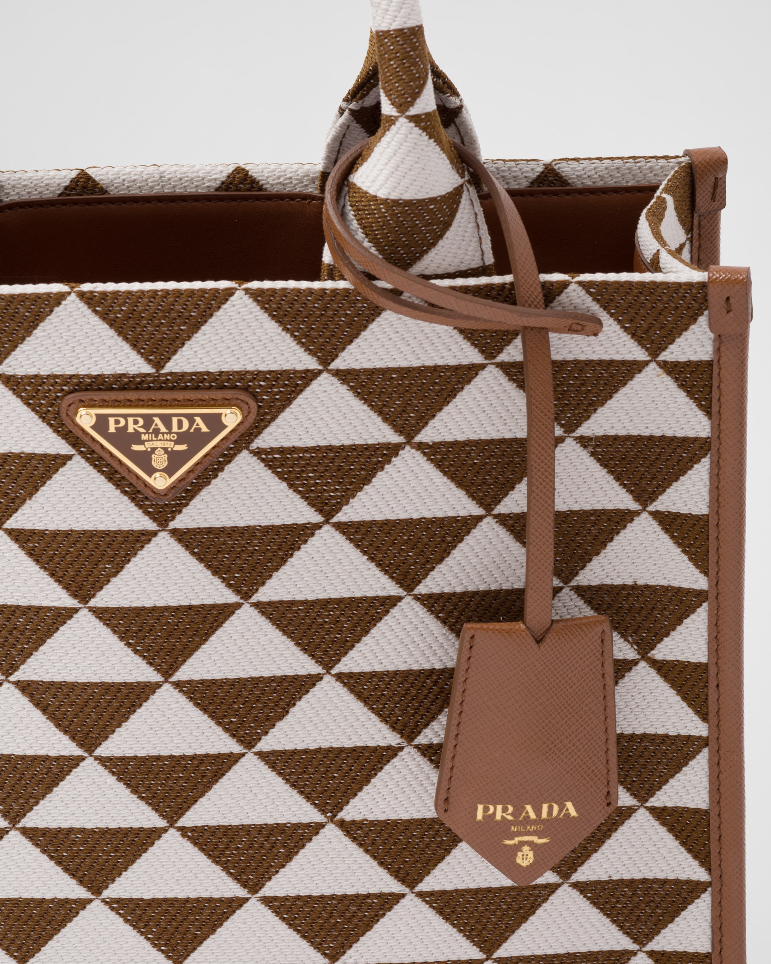 Small Prada Symbole jacquard fabric handbag - LVLuxury