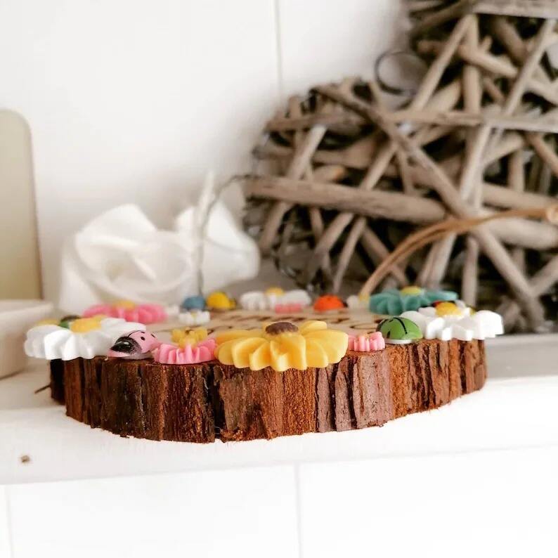 Garden Engraved Hanging Wooden Log Sign（×5）