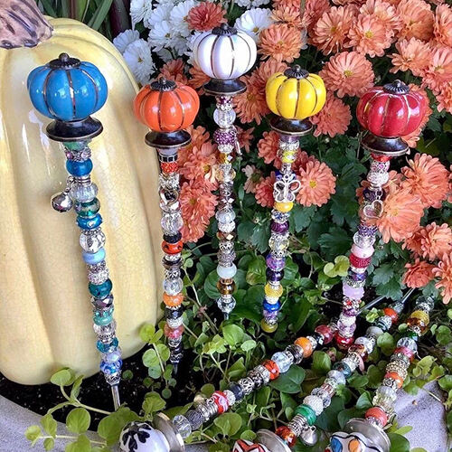 A Set 14'’ Beaded Fairy Garden Stakes（×10）