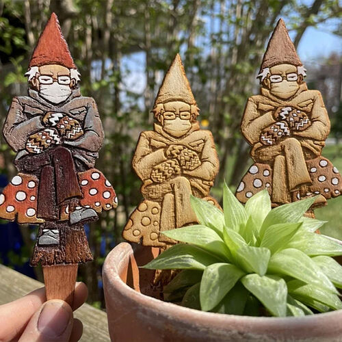 Grumpy Bernie Garden Gnome Plant,Garden Stake（×30）
