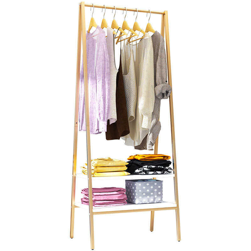 A-Frame Clothing Rack with Shoe Shelf